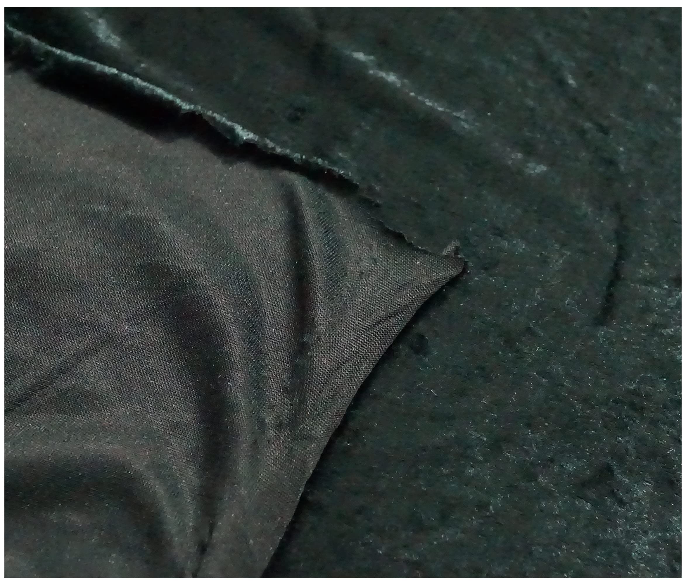 Crushed Velvet Fabric Craft Stretch Velour Material, Soft Furnishing & Craft Velour Fabric, 150cm Wide (Bottle Green - Image 3
