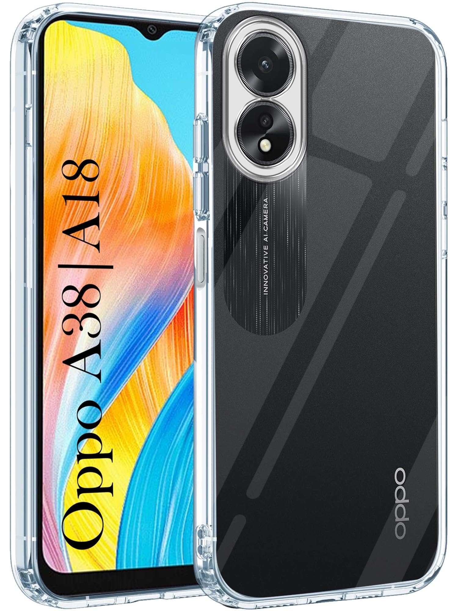 Jkobi Back Cover for Oppo A38 | Oppo A18 (Silicone Clear Shockproof Case with Camera Protection | Soft and Flexible | Transparent) (B0CW6B6R63) Amazon Price History, Amazon Price Tracker