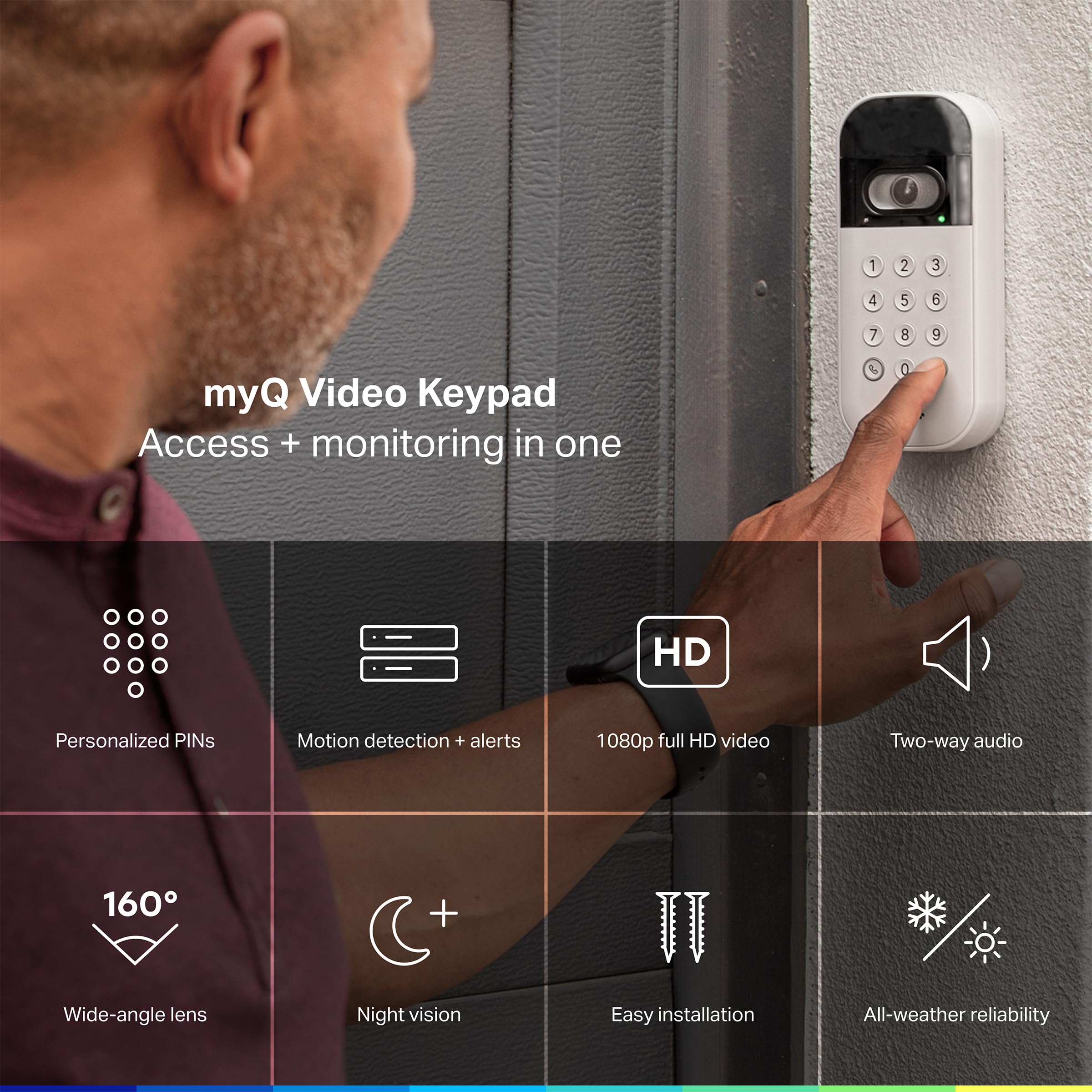 Smart Front Door Lock Sets: 2K HD Camera Lock with Doorbell Kits, Hornbill Fingerprint Keyless Entry Door Lock with Handles, WiFi Deadbolt (only 2.4G) for Remote Control, Auto Lock,Satin Nickel thumbnail 7