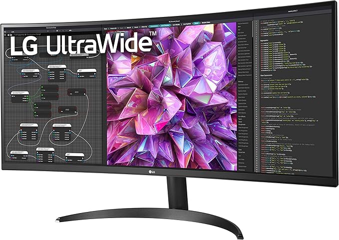 LG 34WQ60C-B.AUS 34″ (3440 x 1440) Curved UltraWide QHD IPS HDR 10 Monitor