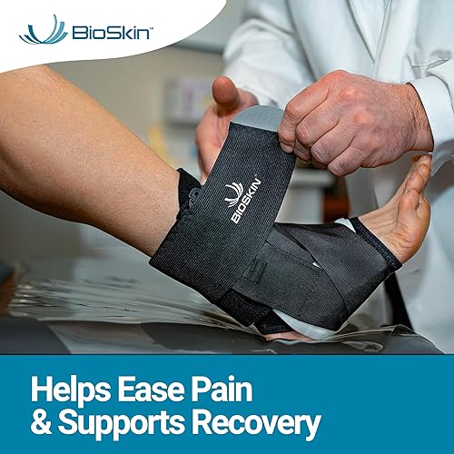 Miniatura 5 de trilok Tobillera, versátil tobillo apoyo Esguince  de tobillo, Fascitis Plantar, pttd  ligero y hipoalergénico  por Bioskin, L, Negro, 1