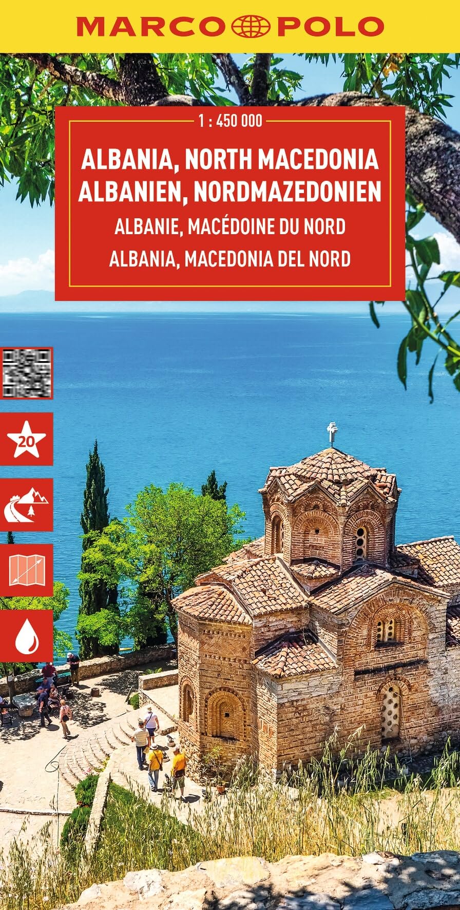 Marco Polo Albania and North Macedonia Travel Map: Detailed Road Map for Road Trips with Top Sights and Scenic Routes (Folded Map)