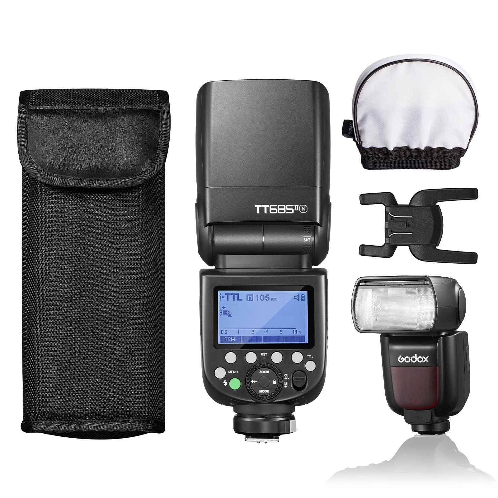 Godox TT685II-N TTL Speedlite Camera Flash for Nikon DSLR Cameras, 0.1-2.6s Recycle Time, GN60 330 Full Power Pops, 2.4G Wireless X System, HSS 1/8000s, TCM Instant Conversion, Quick-Release Lock