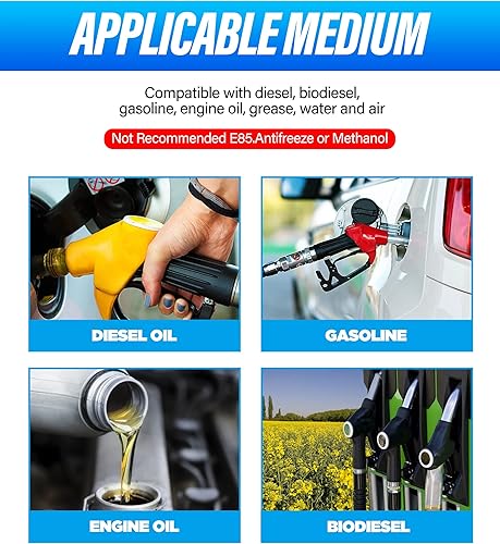 Miniatura 5 de ESEWALAS Manguera de línea de combustible de 10 pies, manguera de línea de combustible NBR de diámetro interior de 38 516 12 58 14, manguera de