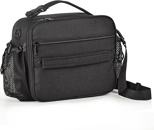 Cerbonny Lonchera para niños, verde hierba, aislada, poliéster duradero con bolsillo con cremallera, correa de hombro ajustable, mantiene la comida