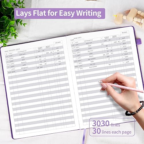 Vista 14 de Registros de cheques para chequera personal, registro Blugool de cheques con registros de cheques y transacciones, libro de registro de contabilidad