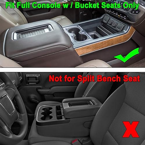 Miniatura 3 de JKCOVER Compatible con Chevy SilveradoGMC Sierra 2014-2018 y Chevy Tahoe SuburbanGMC Yukon 2015-2020 accesorios de bandeja organizadora de consola