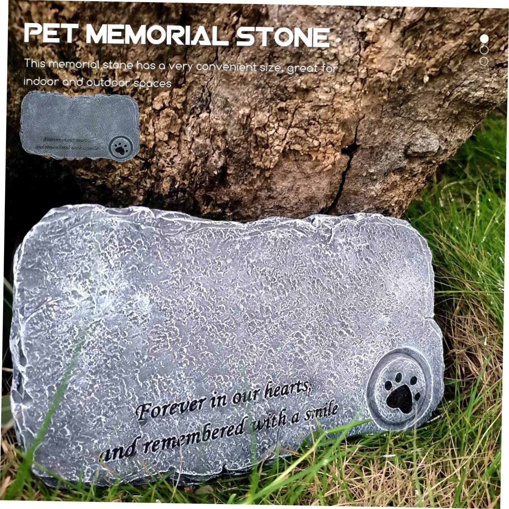 Pietra Commemorativa per Animali Domestici in Resina, per Cane e Giardino