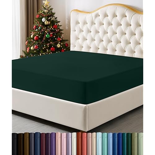 Utopia Bedding Twin Fitted Sheet - Bottom Sheet - Deep Pocket - Soft Microfiber - Shrinkage and Fade Resistant-Easy Care -1 Fitted Sheet Only (Emerald)