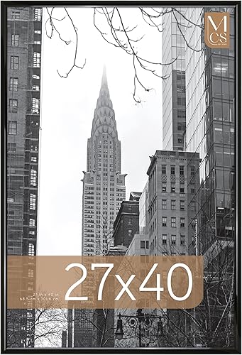 Miniatura 24 de MCS Trendsetter - Marco para póster de película, 27 x 40 pulgadas, color negro, alto brillo, vertical y horizontal, para colgar en la pared, marco