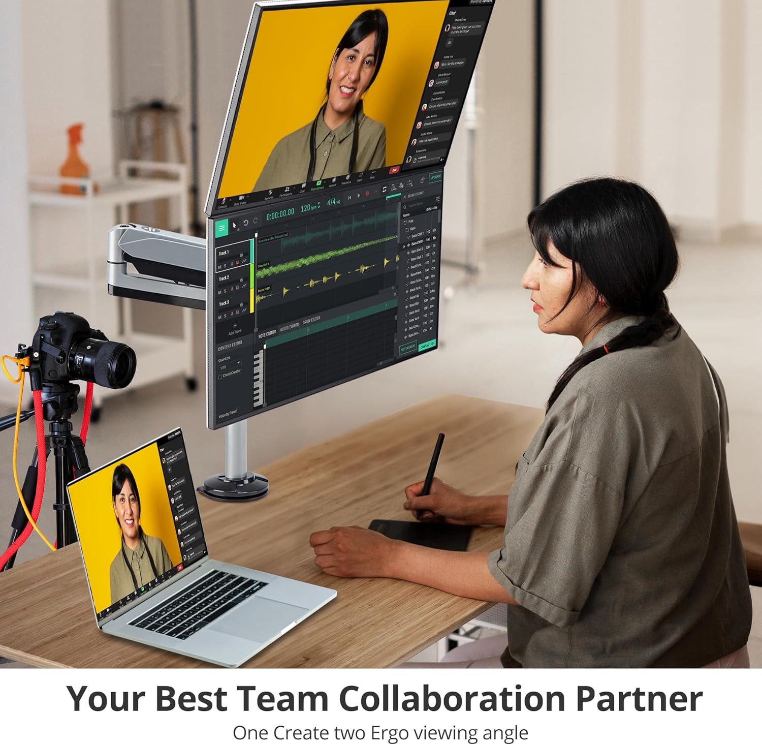 SIIG Dual Monitor Arm Desk Mount with Gas Spring, Holds Two 17"-32" Screens, Up to 19.8lbs Each, Fully Adjustable, VESA 75/100mm, C-Clamp/Grommet, Cable Management, (CE-MT3R11-S1)