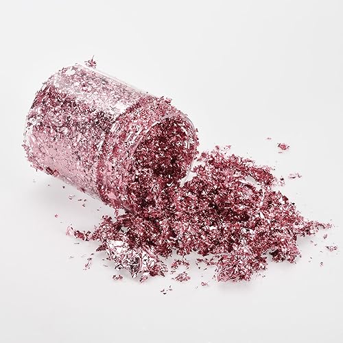 Miniatura 9 de uxcell Copos de lámina dorada para resina, copos de lámina metálica de 0.11 onzas, copos de lámina dorada de imitación para arte de uñas, arte de