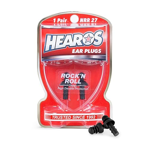Hearos Tapones para los oídos Rock 'n Roll Series con estuche gratis, 1 par de espuma