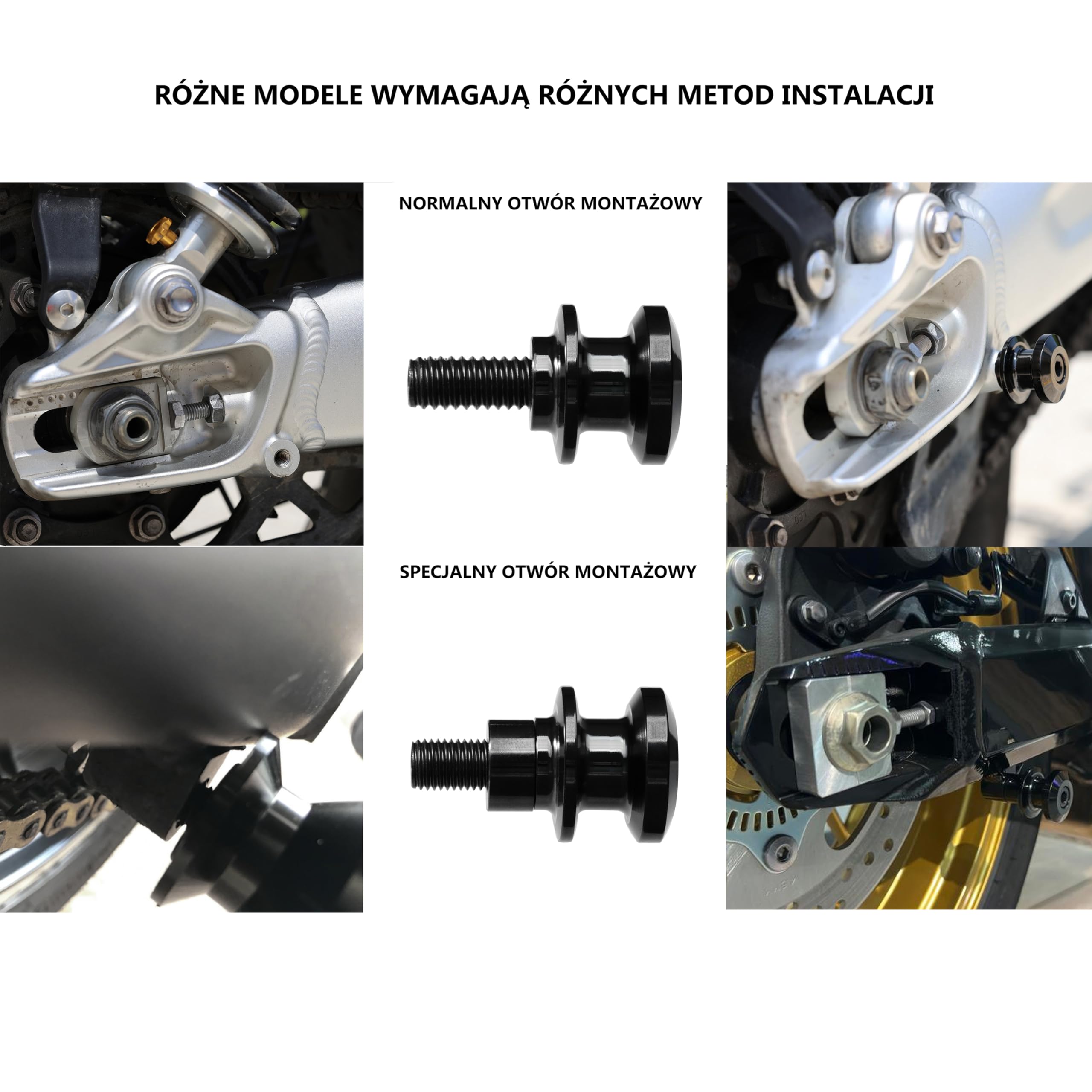 FENRIR Szpule z wahaczami motocyklowymi osi wahacza Szpulki do stojaków na wybieg DLA M6 MT10 MT09 MT03 XSR900 Tracer9 YZF-R1 R3 R6 R7 R125 Tuono660/V4 Tuareg660 RSV4 RS660 RS457 Monster937 Monster821