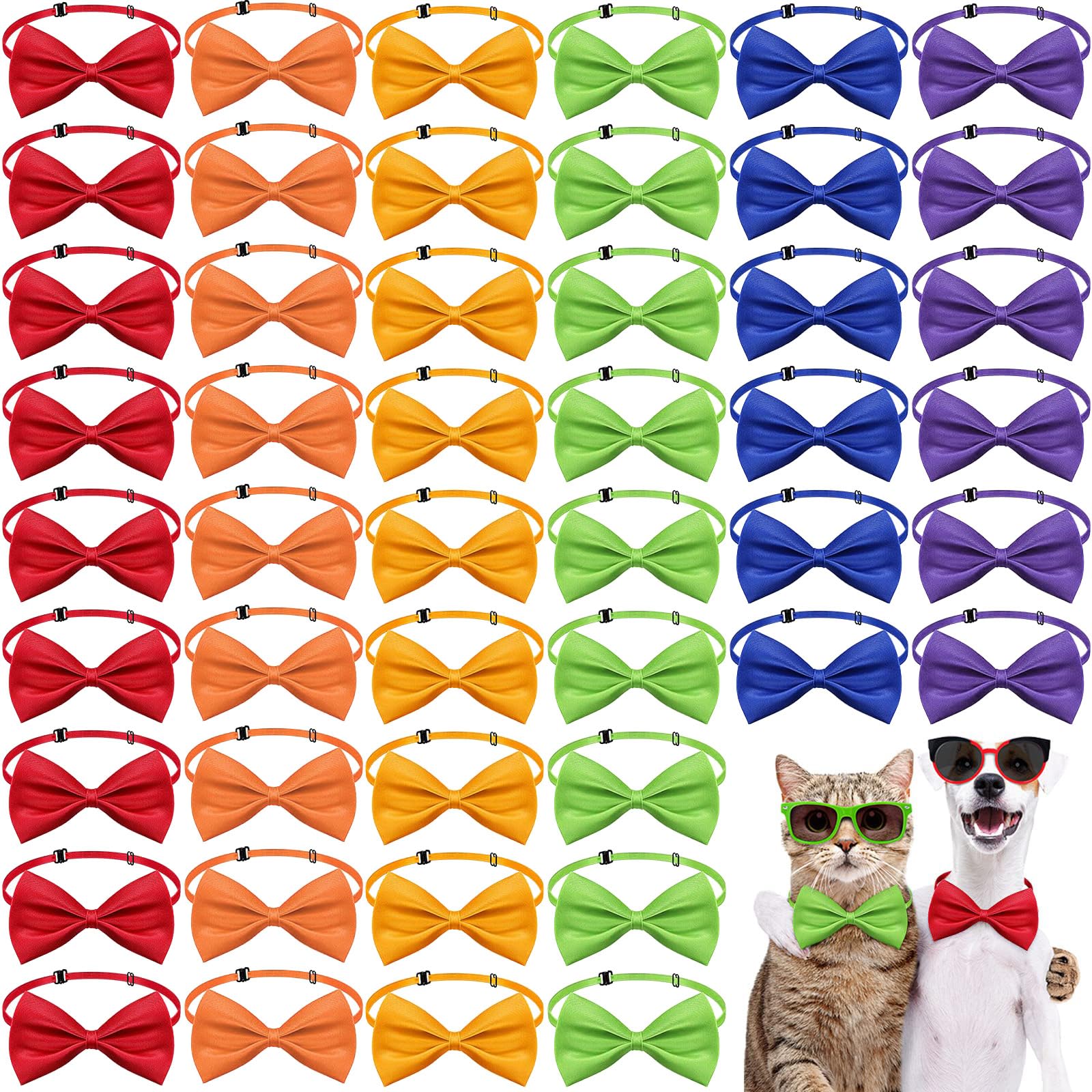 Potchen 200 Stück große Hunde-Fliegen mit verstellbarem Halsband, für Welpen, Katzen, Hunde, Haustierpflege-Zubehör für kleine, mittelgroße Mädchen, Jungen, Urlaub, Festival, Hochzeit, Geburtstag