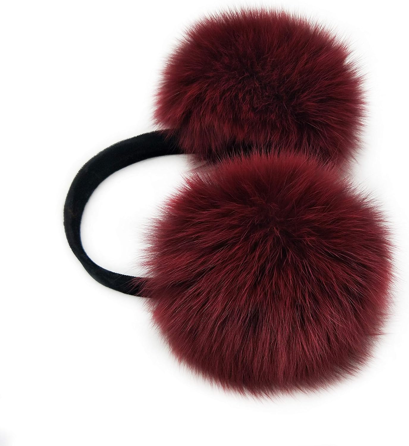 Hima 100% Real Fox Fur Winter Earmuff, Made in US