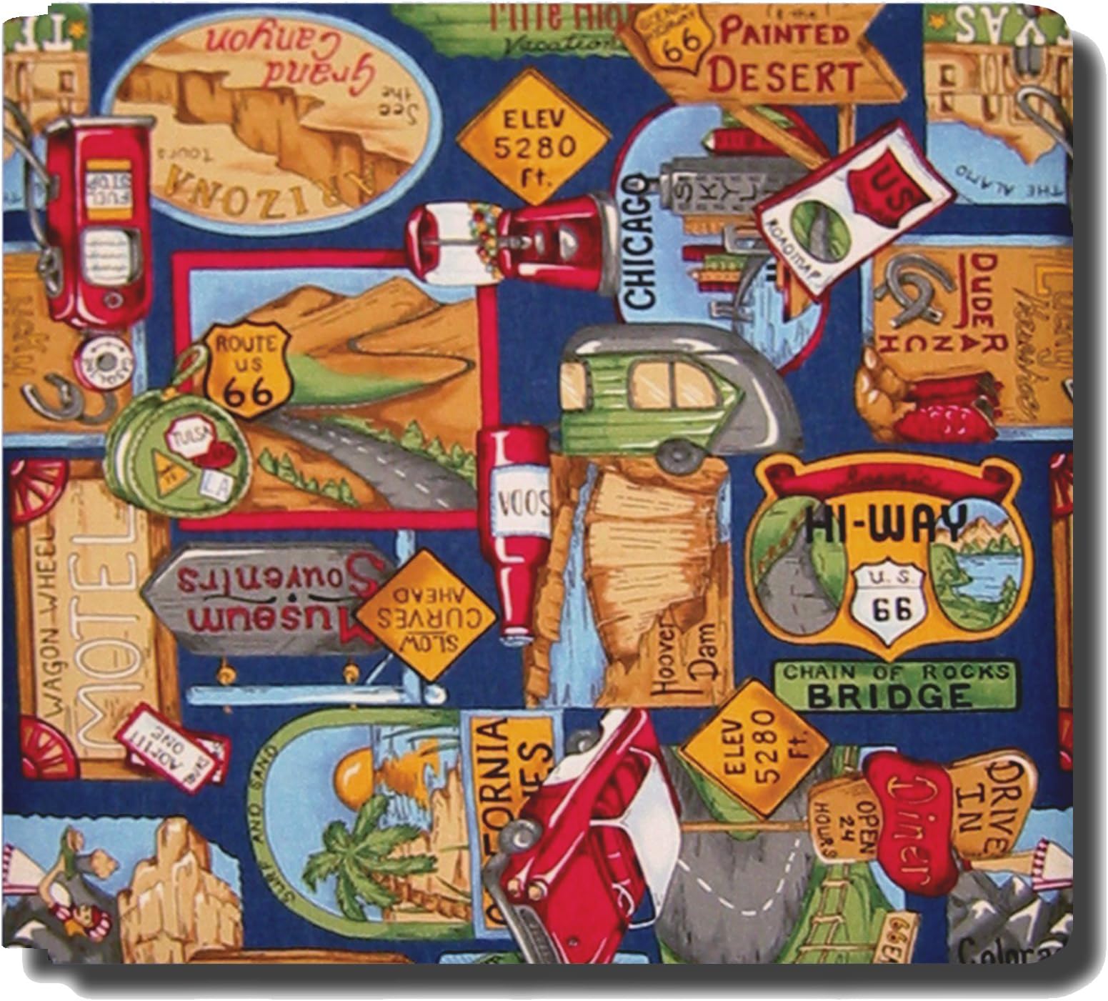 Collected Memories World Travel Fabric Covered 8-Inch by 8-Inch Premium Post-Bound Scrapbook Album