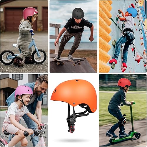 Miniatura 2 de Casco de bicicleta para niños, casco para niños pequeños, casco multideportivo para niños con resistencia al y ventilación. Casco ajustable para
