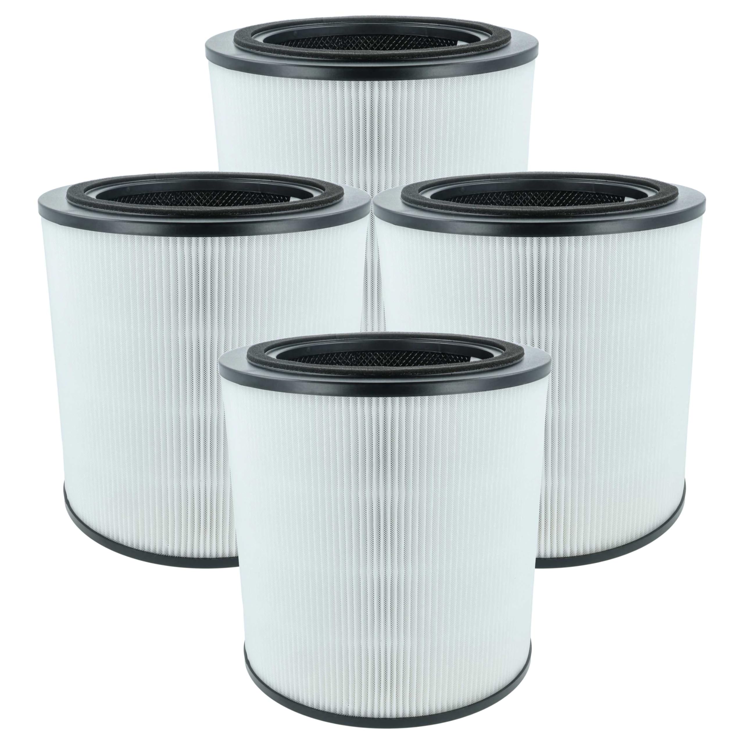 vhbw 4 x filtr z węglem aktywnym kompatybilny z oczyszczaczem powietrza Bosch Air 4000 – filtr powietrza H13, czarno-biały