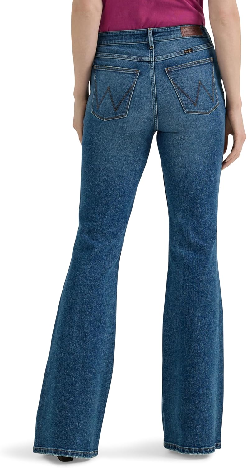Wrangler Womens Women’s High Waisted Fierce Flare Jean