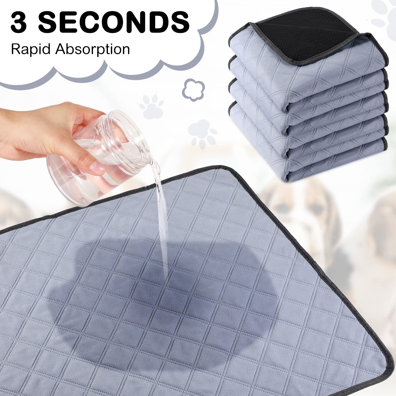 2pcs Washable Puppy Pee Pads – Reusable Training Pads For Small Pets (Guinea Pigs, Hamsters, Rabbits)
