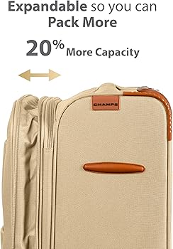 CHAMPS Classic Collection 3-Piece Softside Spinner Luggage Set