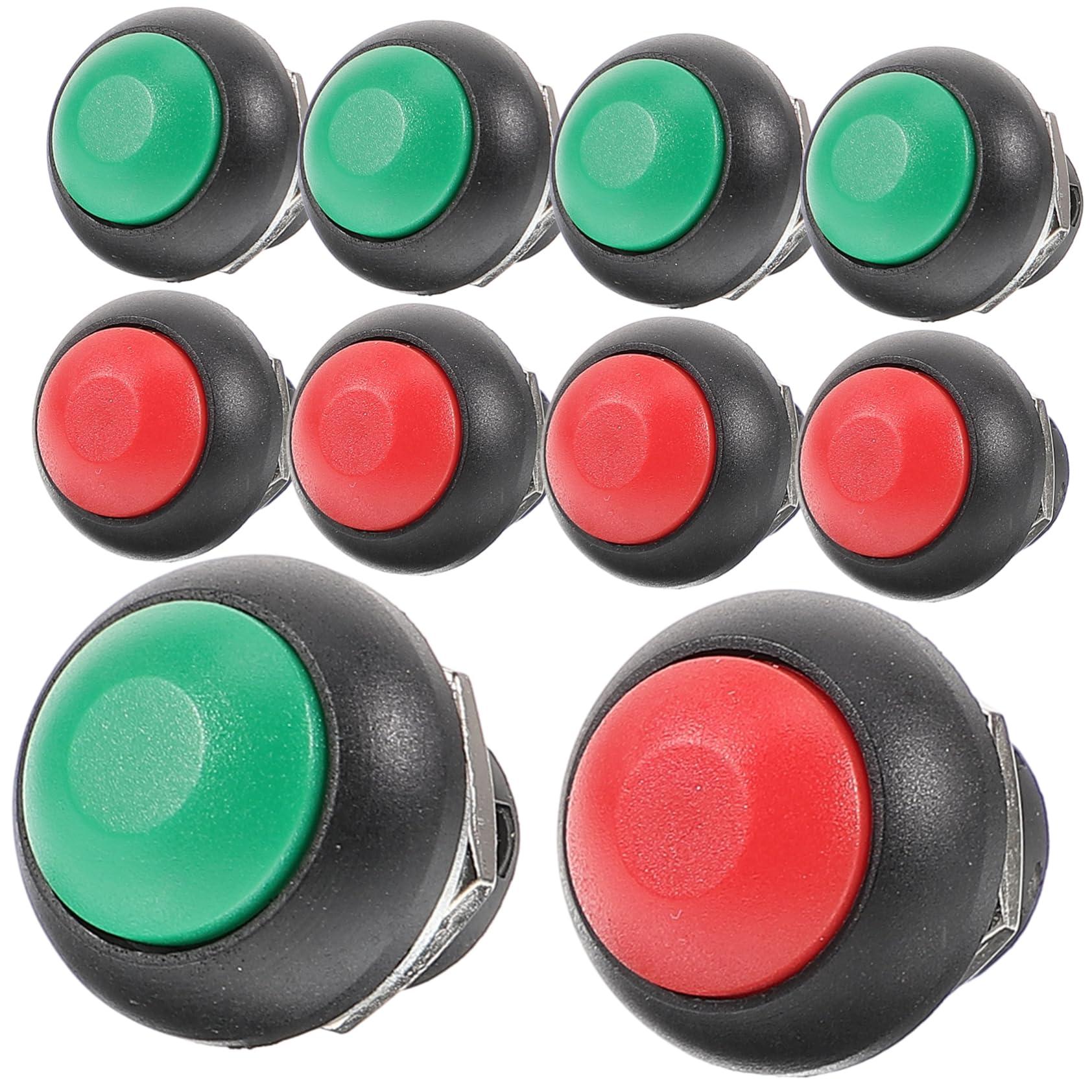 HOMSFOU 50pièces Bouton De Sonnette Auto-réinitialisant Étanche Kit De Boutons Rouges Verts Pour Remplacement Facile Les Bureaux Écoles Et Événements Pour Utilisation Sans Pression