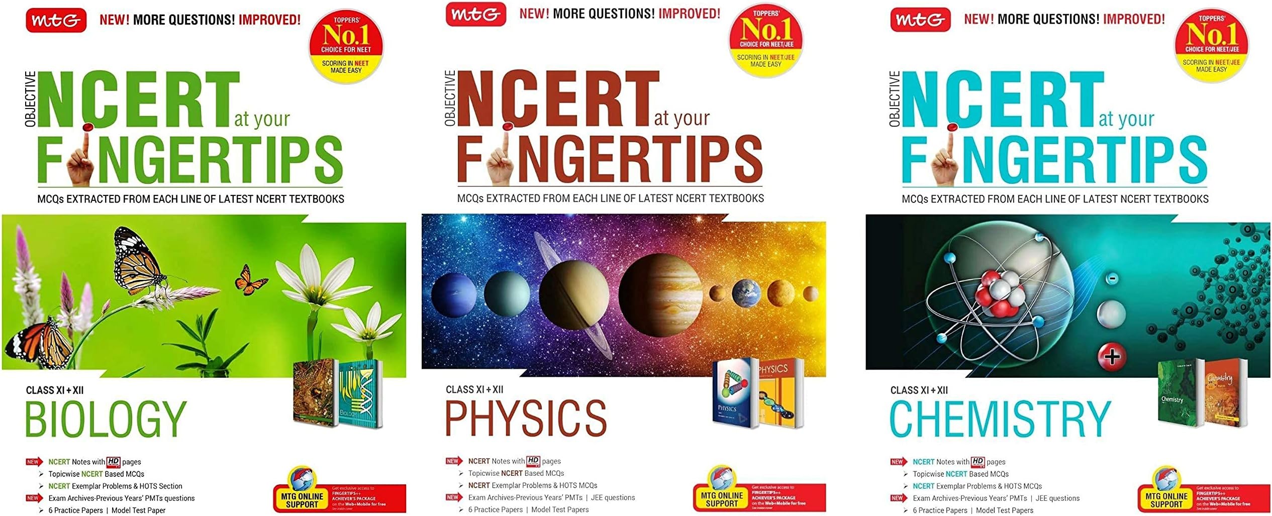 Objective NCERT at your FINGERTIPS NEET / AIIMS Combo (Biology + Physics + Chemistry) Latest Revised Edition 2020