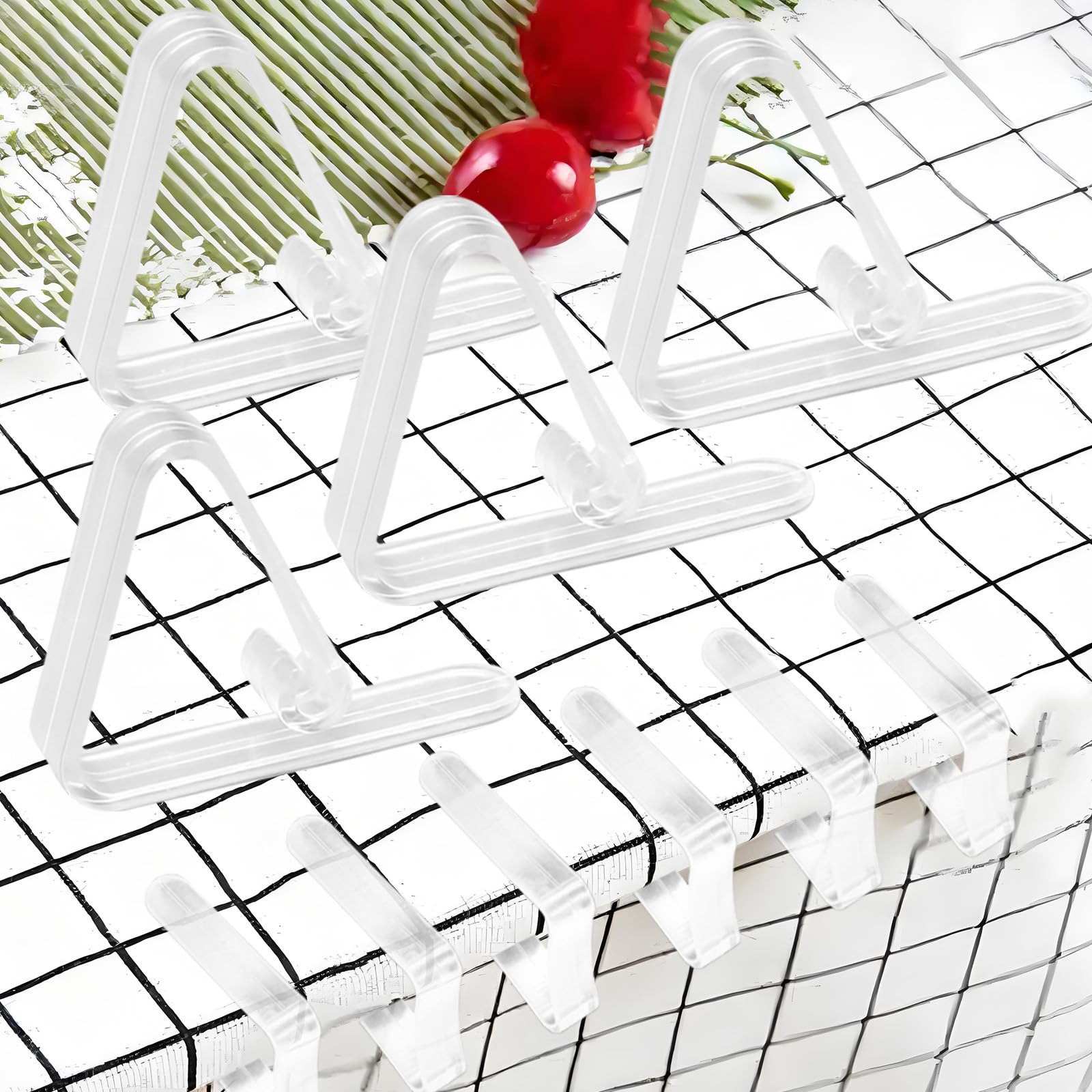 48 Pcs Table Cloth Holder Clips Plastic Tablecloth Clips for Outdoor Picnic Tables, Clear Picnic Table Clips for Tablecloth, Table Skirt Clip Table Cover Clips to Hold Down Tablecloth for Party Events