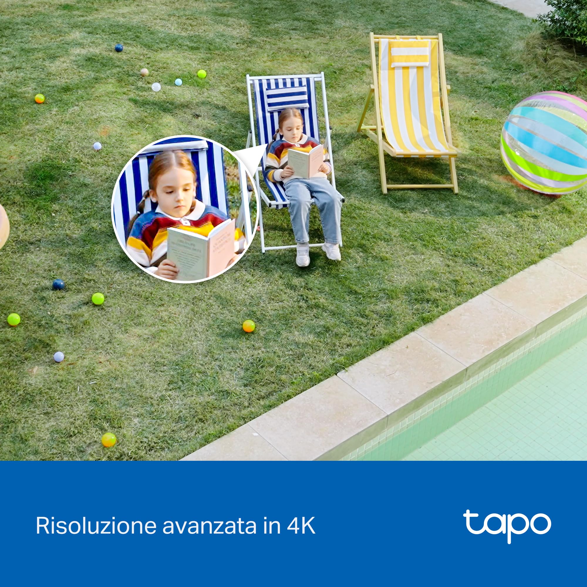Tapo C560WS 4K 8MP Telecamera Wi-Fi Esterno Pan/Tilt, Smart AI, 360° Visuale, Visione Notturna a Colori Starlight, IP66, Allarme Sonoro e Luminoso, Wi-Fi 6 e Ethernet, Supporta MicroSD fino a 512 GB