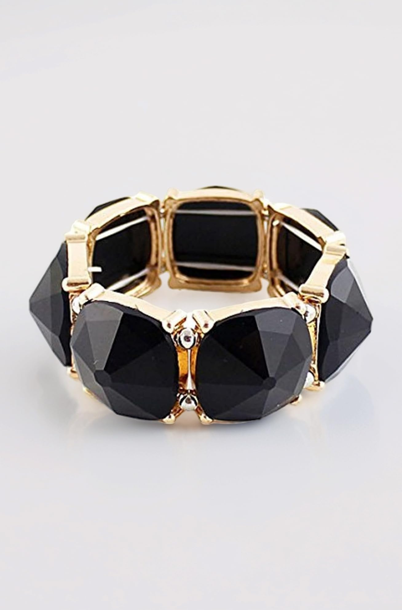 Shining Diva Fashion Black Stone Coff & Kadaa Bracelet for Girls & Women(4814b)