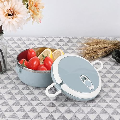 Miniatura 2 de KUIDAMOS Fiambrera de acero inoxidable, contenedores de acero inoxidable con una altura de capa 0.7L para acampar de oficina, fitness