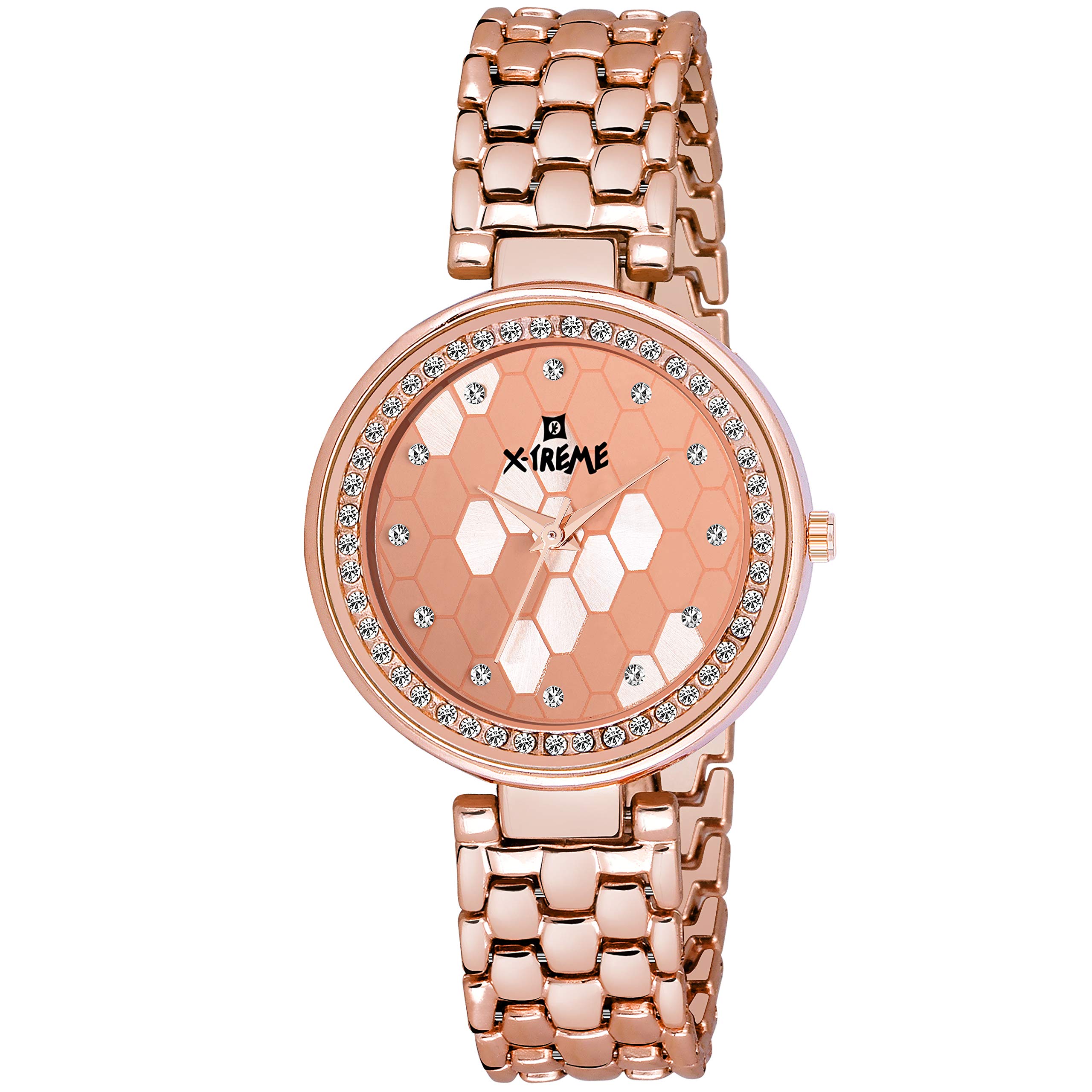 Xtreme Round Rose Gold Dial Water Resistant Watch for Women (XM-LR518-CPCP) (B07X3TQ7BC) Amazon Price History, Amazon Price Tracker