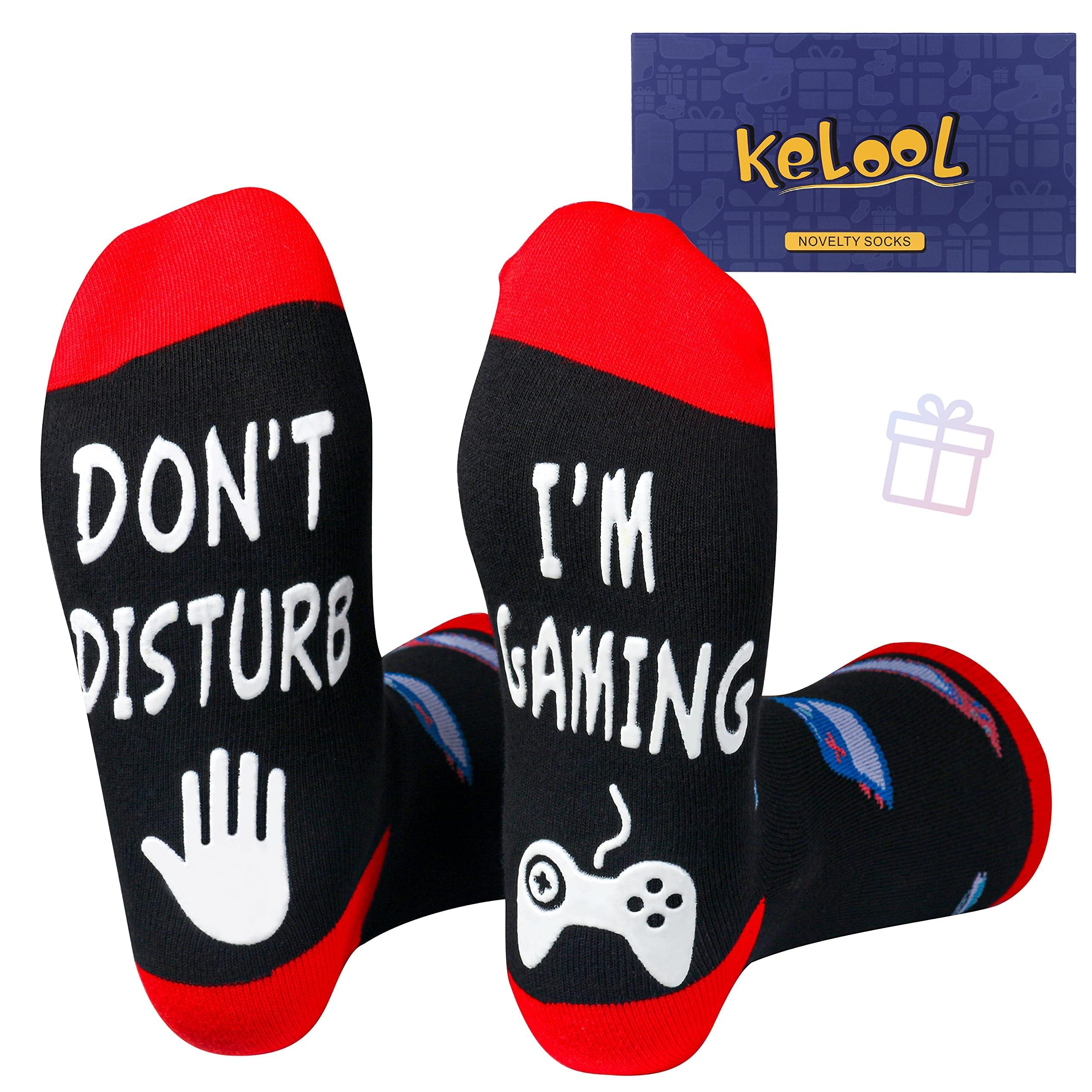 Do Not Disturb I'm Gaming Socks,Men Gifts for Men Teen Boys Dad Him Son Fathers,Valentines Day Mens Gifts for Him Kids