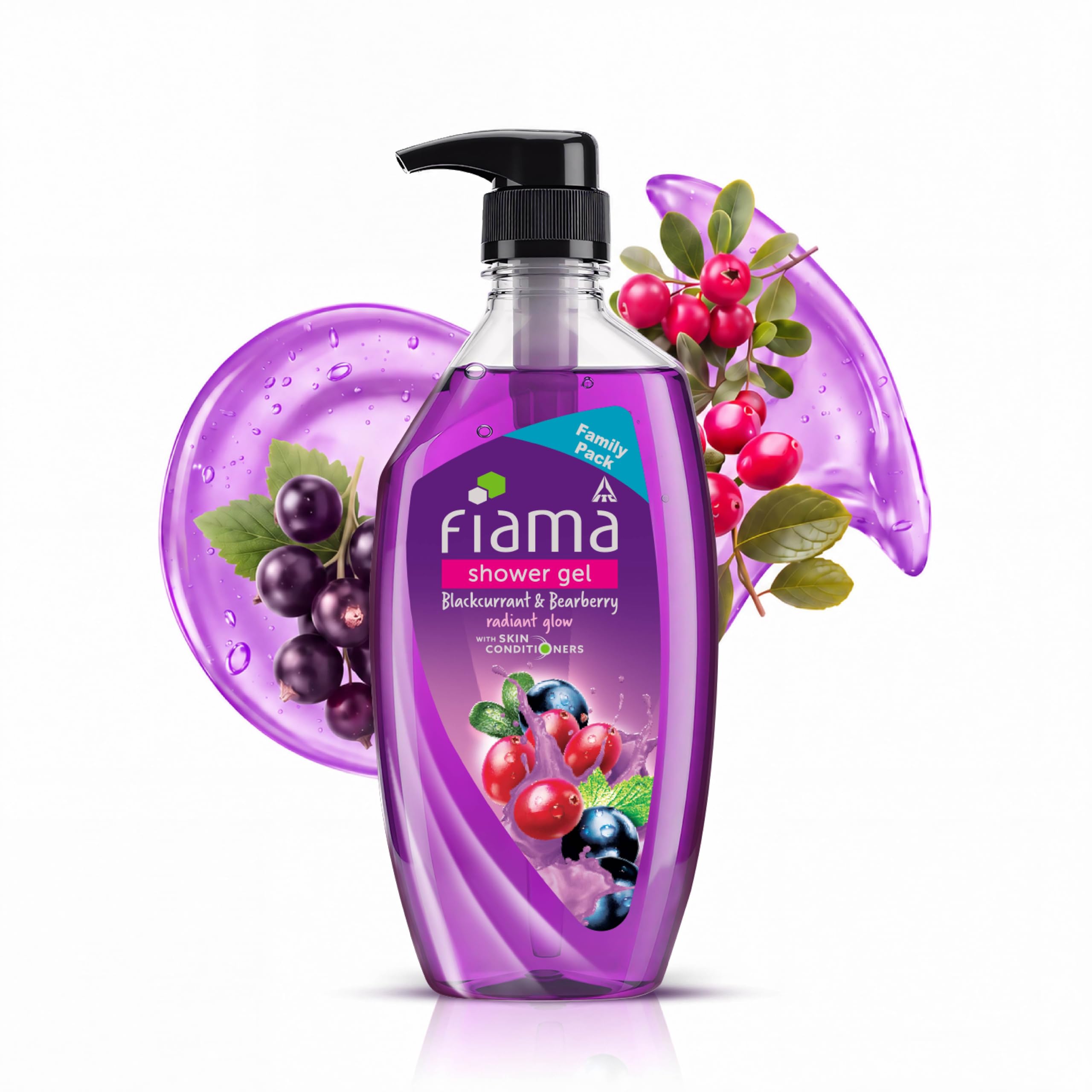Fiama Shower Gel Body Wash Blackcurrant & Bearberry, 750ml | Moisturizing Body Wash with Skin Conditioners | Soft, Smooth & Radiant Skin | Dermatologist tested | Paraben Free | Long-lasting fragrance | For Women & Men