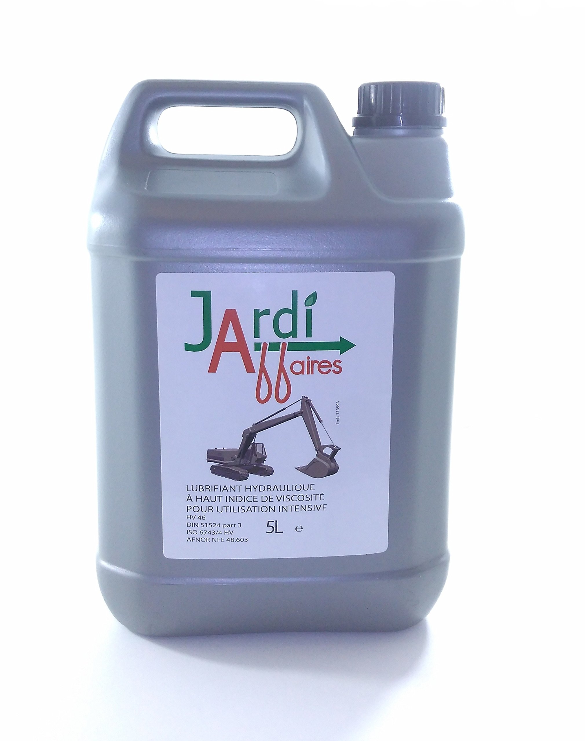 Huile hydraulique Iso HV46 Jardiaffaires protège contre l'usure sous haute pression 5L