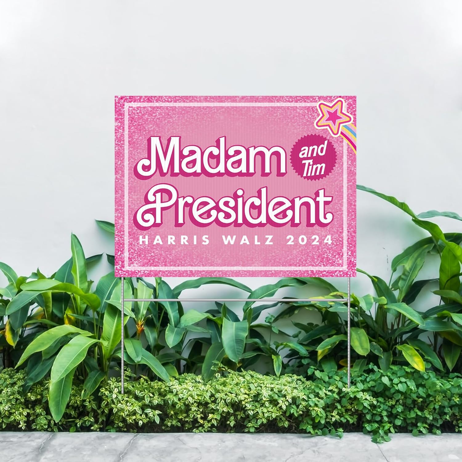 Kamala Harris and Tim Yard Sign with H Stake, Madame President Yard Sign Harris 2024 Yard Sign Election 2024 Yard Sign UV-Resistant Sign, Kamala Harris For President 2024 Election Sign