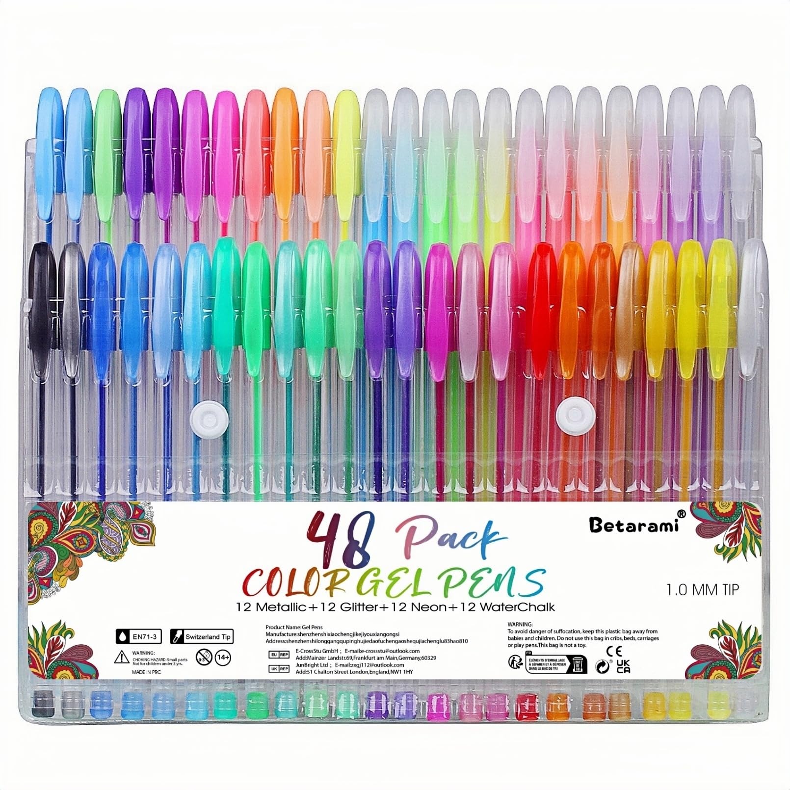 Set De 48 Bolígrafos Acuarelables Amplia Gama De Colores | Meses Sin