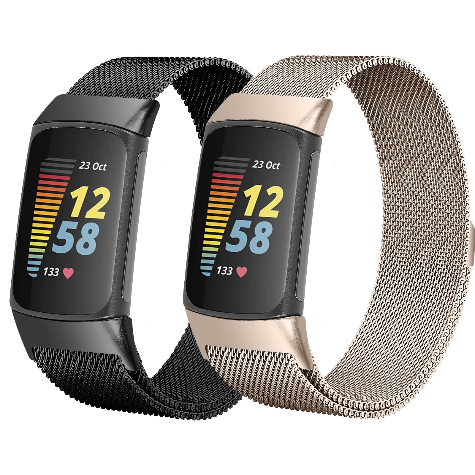 Vomulato Metal Bands Compatible with Fitbit Charge 5/Charge 6, Women Men Magnetic Adjustable Bracelet Strap Stainless Steel Replacement Wristband for Fitbit Charge Smart Watch（Small） (B0BMTBW8VW) Amazon Price History, Amazon Price Tracker
