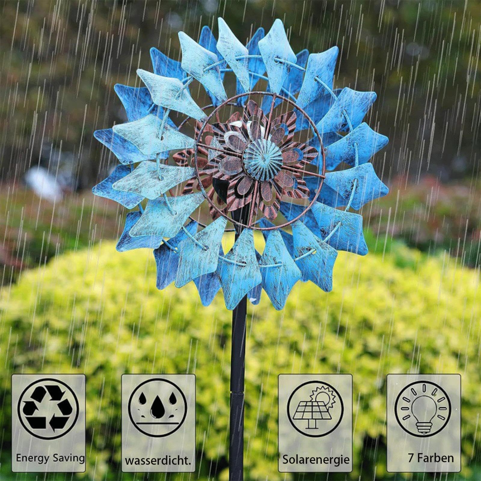 Windräder, 190×32cm,Saisonale Magische GartenWindmüHlen Leicht Zusammenzubauen Garten WindmüHle Erhellt Den Garten Mit Antikem Charme