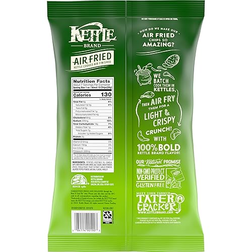 Miniatura 4 de Kettle Brand Papas fritas, chips de caldera jalapeño fritas al aire, bolsa de 6.5 onzas
