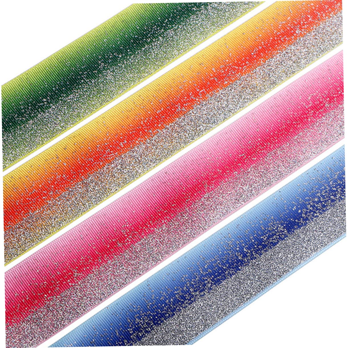 SHINEOFI 3 Nastri in Grosgrain Trasparente Da 38 Mm A Righe Sfumate Per Lavori Artigianali 5 Iarde/rotolo Versatili Per Confezionare Bouquet E Palloncini.