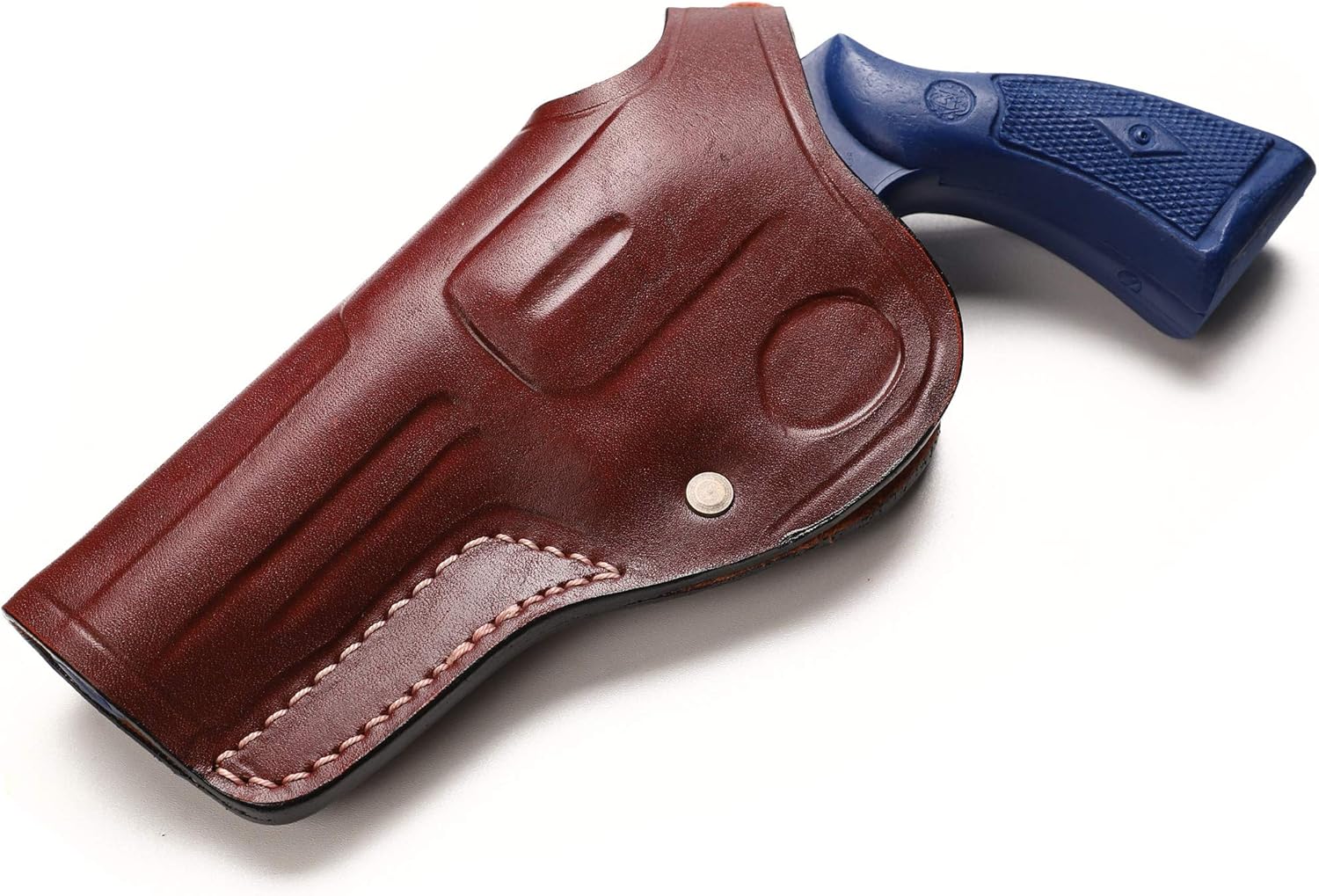 Pusat Holster | Hand-Molded Leather Cross Draw Holster Fits S&W K-Frame Model 19 & 65 4 inch - .357 Magnum OWB Case - Premium Artisan Gear (Left Hand)