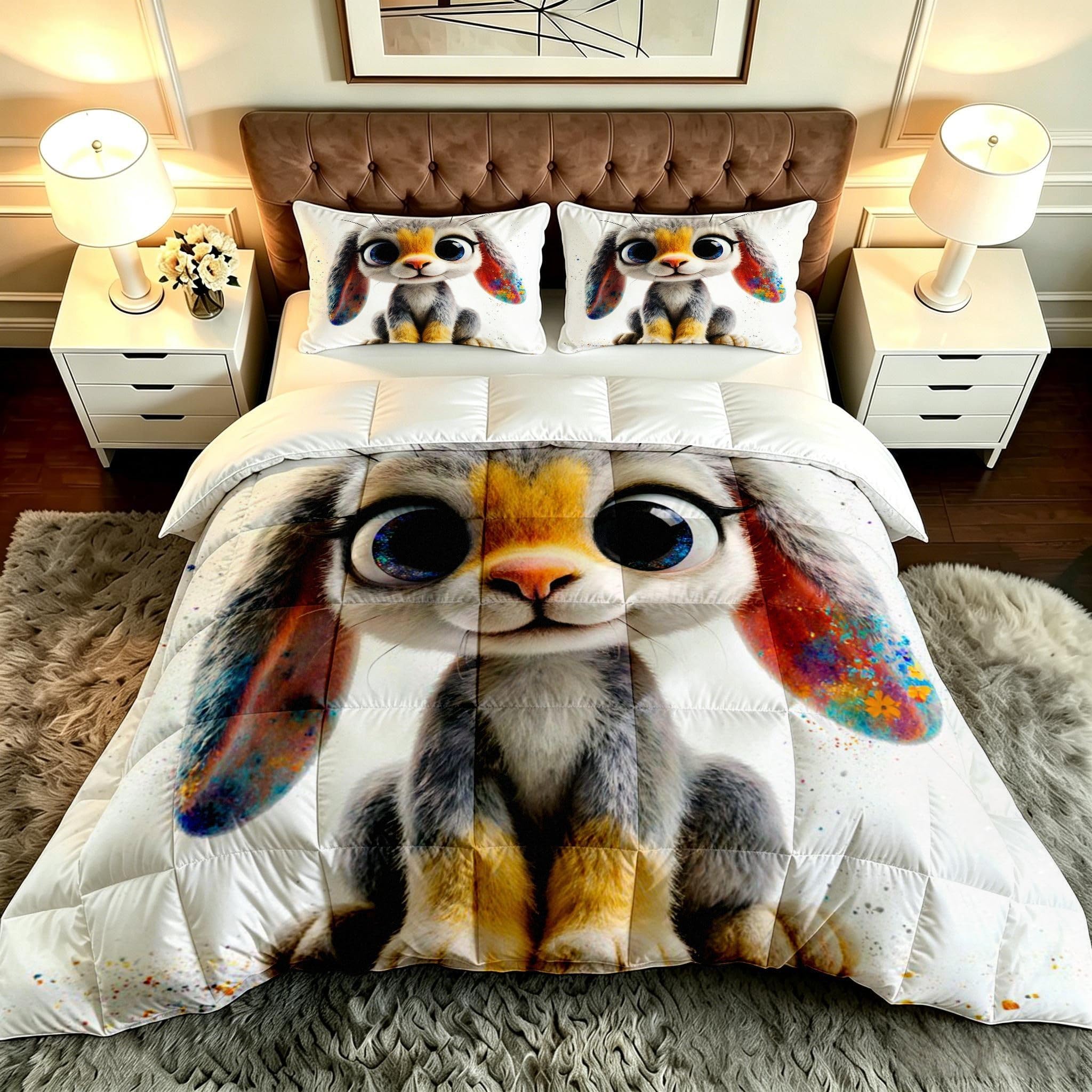Edredón King Size 3D Perro Animal Sustituto Plumas para Adultos-A204