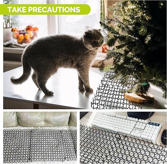 12 adet kedilere karşı dikenli kafes, 20 x 15 cm, kedi kovucu mat, dikenli ızgara, kedi kovucu mat, kedi koruma matı, sivri uçlu, evcil hayvan kovucu mat, vahşi hayvanlar için