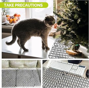12 adet kedilere karşı dikenli kafes, 20 x 15 cm, kedi kovucu mat, dikenli ızgara, kedi kovucu mat, kedi koruma matı, sivri uçlu, evcil hayvan kovucu mat, vahşi hayvanlar için