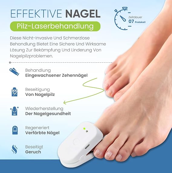 Med-Fit Nail Fungal treatment - This nail Laser uses German made laser diodes for a fast effective and powerful treatment of nail fungal infections