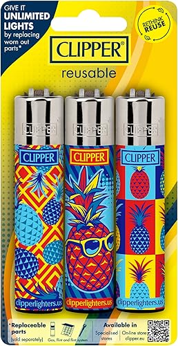 Miniatura 7 de Clipper - Encendedor clásico grande reutilizable - Paquete a granel de encendedores recargables icónicos de primera calidad - Reemplaza butano,