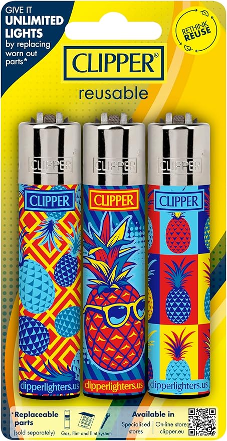 Clipper Encendedor Clásico Grande Recargable 12 Pack Diseños Surtidos miniatura 3