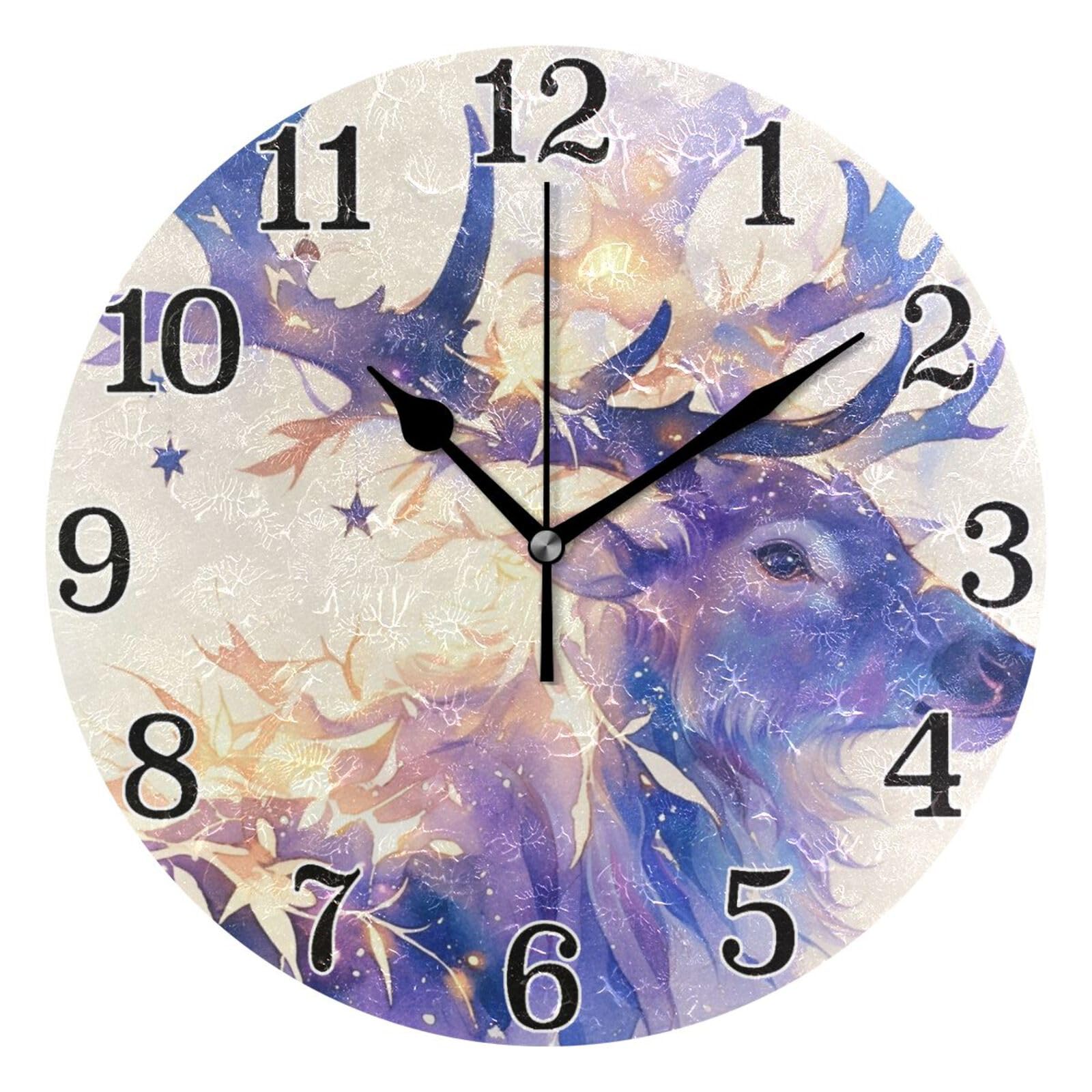 Horloge murale ronde sans tic-tac Dreamy Color pour retrouver le sommeil en chambre
